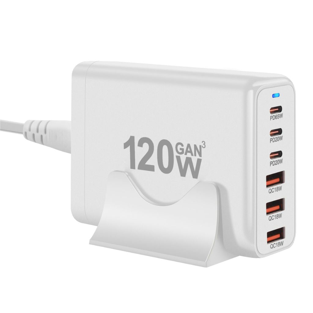 120W GaN 6-Port USB-C Charger