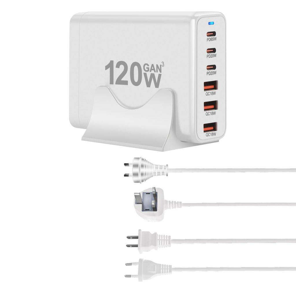 120W GaN 6-Port USB-C Charger