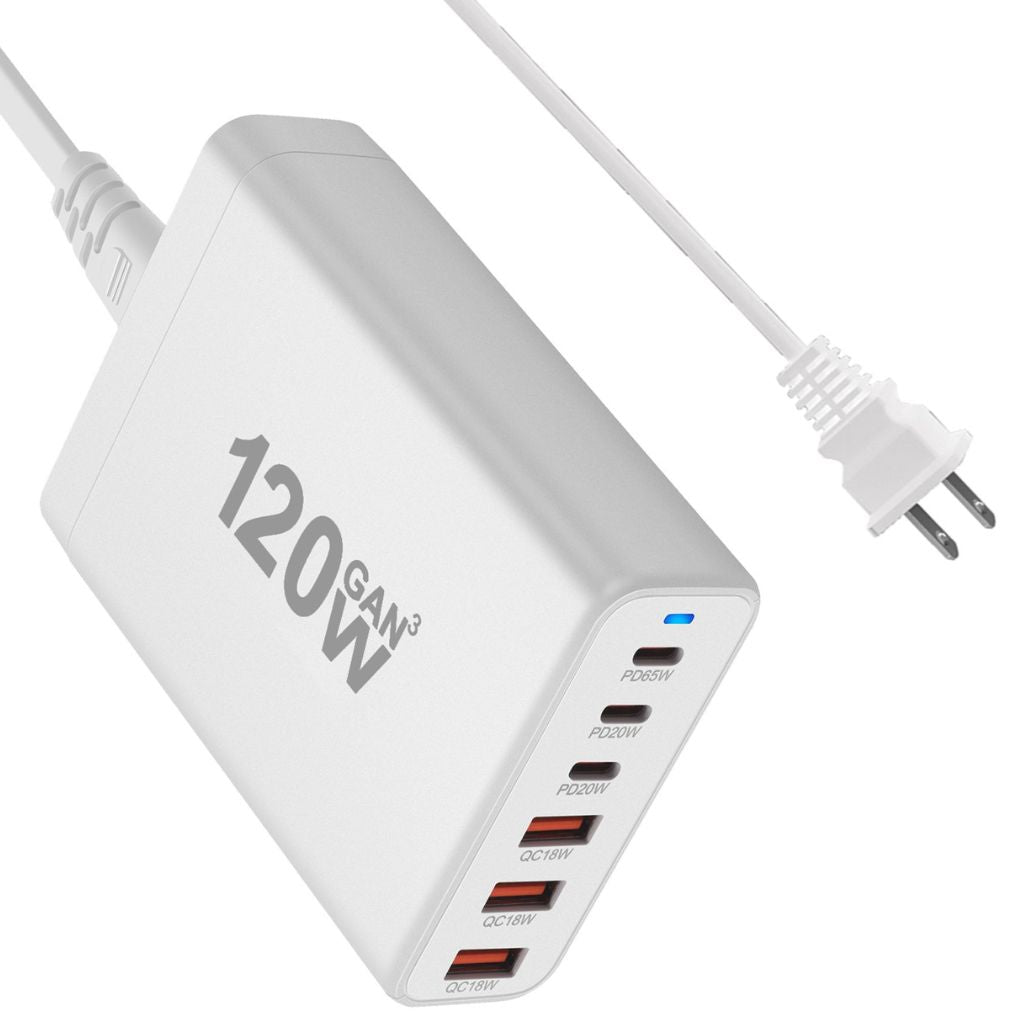 120W GaN 6-Port USB-C Charger