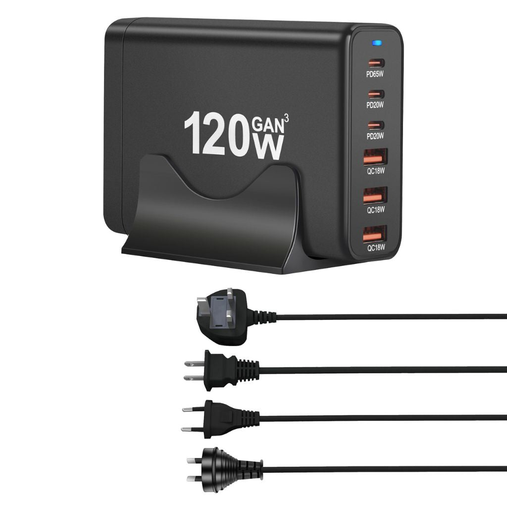 120W GaN 6-Port USB-C Charger