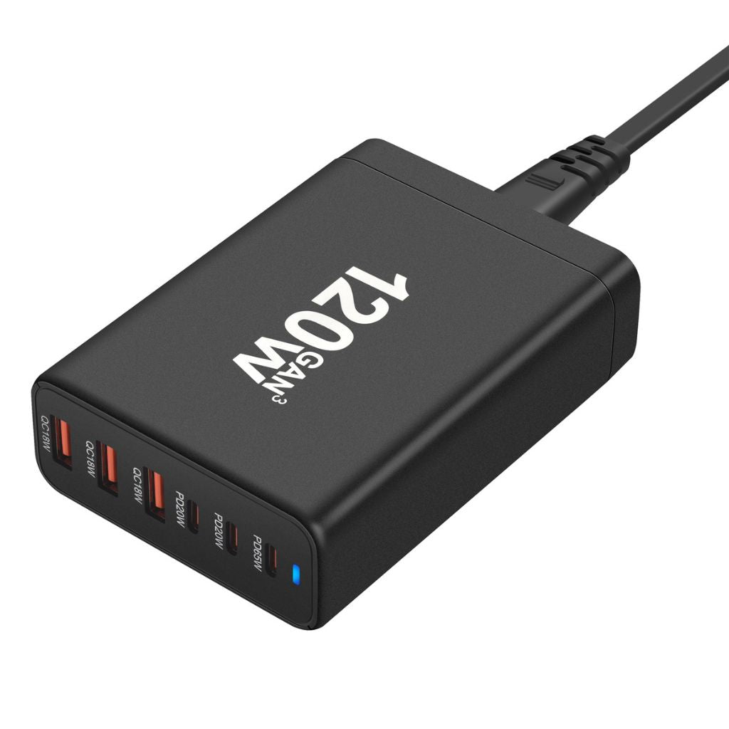 120W GaN 6-Port USB-C Charger