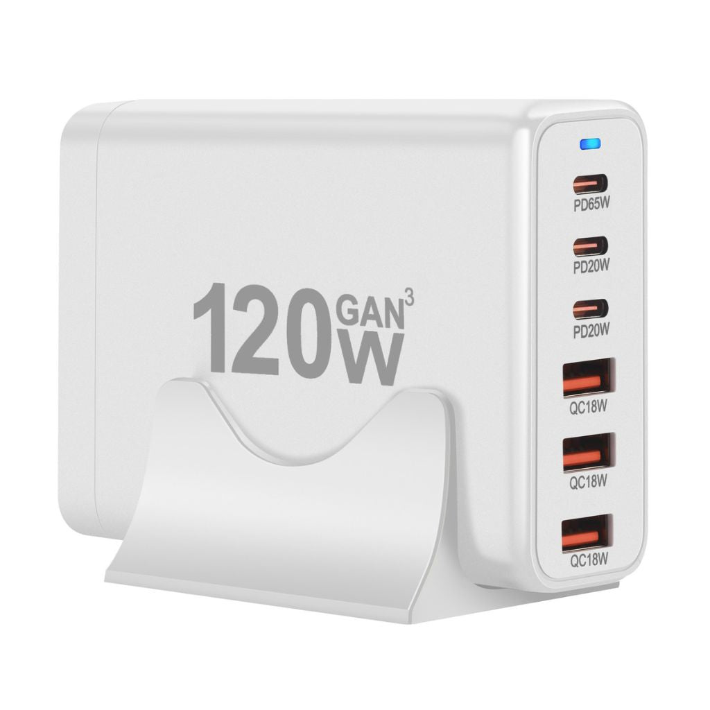 120W GaN 6-Port USB-C Charger