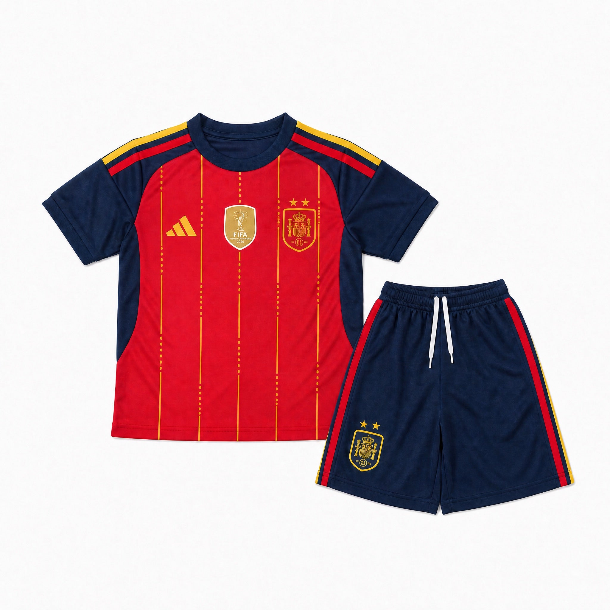 Spain Home Kit 2026 World Cup (2 Stars) - CHILDREN