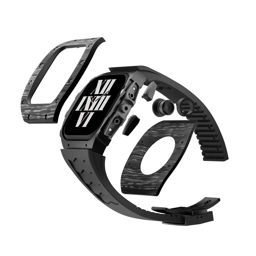 Carbon Fiber Case & Silicone Band for Apple Watch